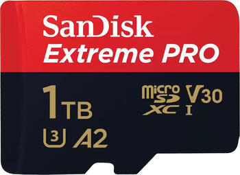 1.0 TB SanDisk Extreme PRO microSDXC Speicherkarte, lesen: 200MB/s, schreiben: 140MB/s 1.0 TB SanDisk Extreme PRO microSDXC Speicherkarte, lesen: 200MB/s, schreiben: 140MB/s