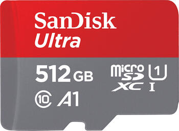 512 GB SanDisk Ultra microSDXC Kit Speicherkarte, lesen: 100MB/s