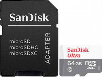 64 GB SanDisk Ultra microSDXC Kit Speicherkarte&comma; lesen&colon; 100MB&sol;s