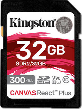 32 GB Kingston Canvas React Plus SDHC Speicherkarte,