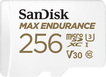 256 GB SanDisk Max Endurance microSDXC Kit Speicherkarte, lesen: 100MB/s, schreiben: 40MB/s