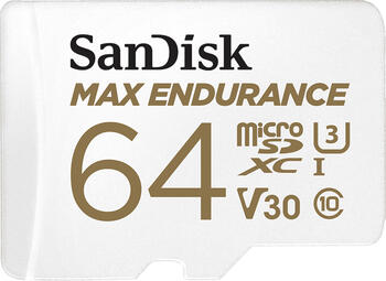 64 GB SanDisk Max Endurance microSDXC Kit Speicherkarte, lesen: 100MB/s, schreiben: 40MB/s