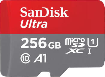 256 GB SanDisk Ultra microSDXC Kit UHS-I U1 Speicherkarte&comma; lesen&colon; 150MB&sol;s