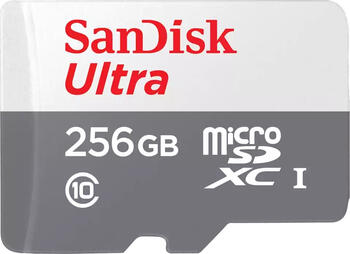 256 GB SanDisk Ultra microSDXC Speicherkarte, lesen: 100MB/s 