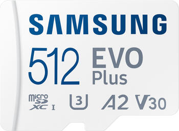 512 GB Samsung EVO Plus 2024 microSDXC Kit Speicherkarte,