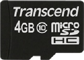 4GB Transcend Premium Kit Class10 microSDHC Speicherkarte