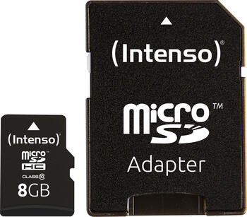 8GB Intenso Kit Class10 microSDHC Speicherkarte
