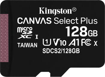 128 GB Kingston Canvas Select Plus microSDXC Speicherkarte, lesen: 100MB/s