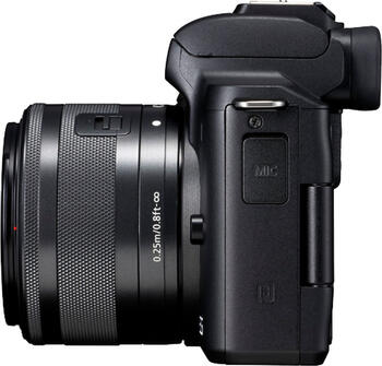 Canon EOS M50 schwarz mit Objektiv EF-M 15-45mm 3&period;5-6&period;3 IS STM