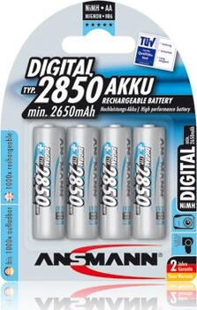 Ansmann Digital NiMH Akku Mignon AA Typ 2850 m. 2650mAh 4er