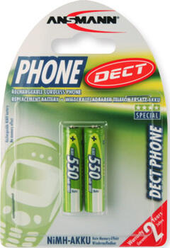 Ansmann DECT NiMH Akku Micro AAA 550mAh maxE 2er Blister