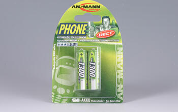 Ansmann DECT NiMH Akku Mignon AA 1300mAh maxE 2er Blister 