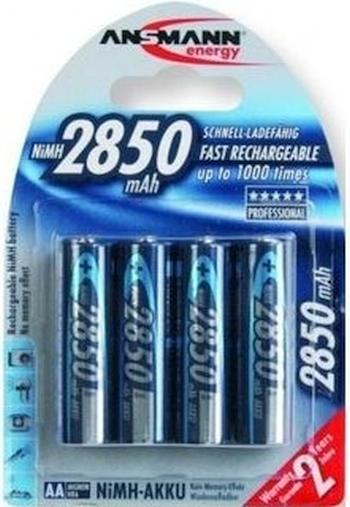 Ansmann NiMH Akku Mignon AA Typ 2850 min. 2650mAh 4er Blist.
