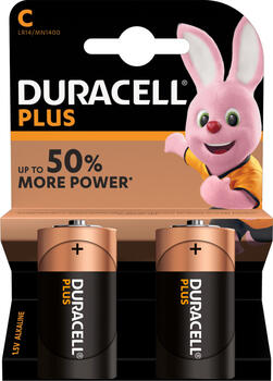Duracell Plus Power -C Batterie 2er Pack 