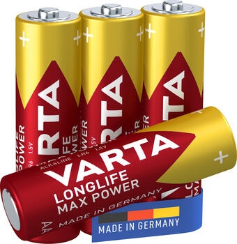 Varta Maxi Tech LR6-AA, Alkali, 1.5V, 4er-Pack