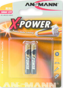 Ansmann Alkalinebatterie AAAA X-Power 2 Stück Ansmann Alkalinebatterie AAAA X-Power 2 Stück