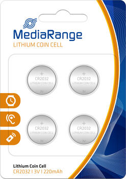 Batterie Mediarange Knopfzelle Lithium/CR2032 4er Pack 