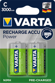 Varta Recharge Accu Power Baby C NiMH 3000mAh, 2er-Pack 