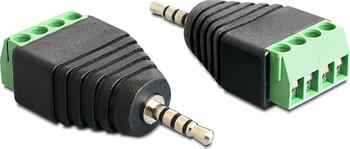 Delock Adapter Klinke Stecker 2,5 mm > Terminalblock 4 Pin 