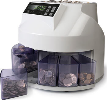 Safescan 1250 Münzzähler, Euro, 220 Münzen/min, mit Additionsfunktion, Bündelfunktion, Abschaltautomatik