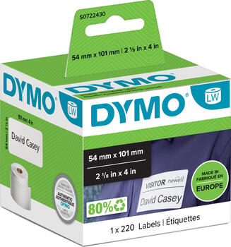 Dymo Versand-Etiketten 54 x 101 mm weiß Dymo Versand-Etiketten 54 x 101 mm weiß