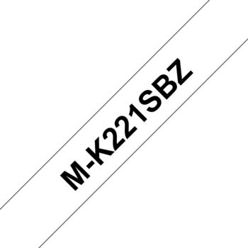 Brother MK-221S Schriftbandkassette 9mm schwarz auf weiß 