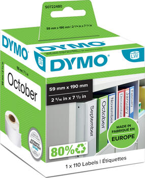 Dymo Ordner-Etiketten 59 x 190 mm weiß Dymo Ordner-Etiketten 59 x 190 mm weiß