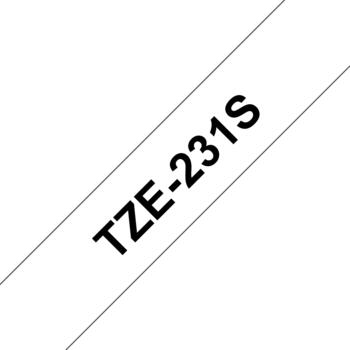 Brother TZe-231S Schriftbandkassette 12mm schwarz auf weiß 
