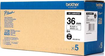 Brother HG-261V5 Schriftbandkassette 36mm 5 Stück 