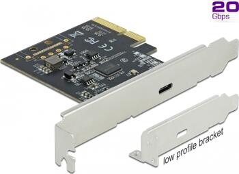 Delock PCI Express x4 Karte zu 1 x extern SuperSpeed USB 20 Gbps (USB 3.2 Gen 2x2) USB Type-C Buchse