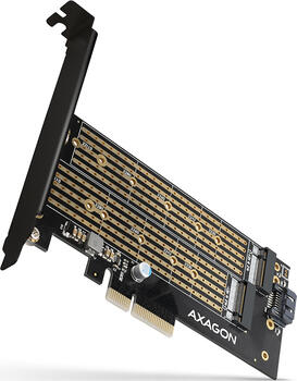 AXAGON PCIe -> M.2 PCIe, SATA -> M.2 SATA, PCIe 3.0 x4