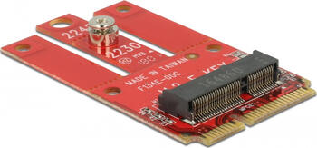 Delock Adapter Mini PCIe > M.2 Key E Slot 