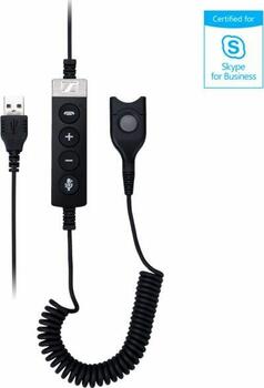 Sennheiser USB-ED CC 01 MS USB-Adapterkabel auf QD In-Line Call Control für IMPACT 200 und 600-Serie