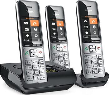 Gigaset Comfort 500A Trio schwarz/silber Gigaset Comfort 500A Trio schwarz/silber