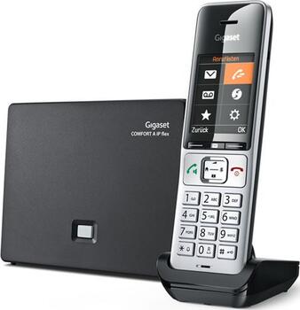 Gigaset Comfort 500A schwarz/silber, Analogtelefon (schnurlos) mit Anrufbeantworter