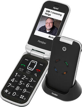 Tiptel Ergophone 6120 schwarz, Großtasten-Mobiltelefon 
