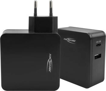 Ansmann Home Charger 247PD, 1x USB-A, 1x USB-C schwarz 