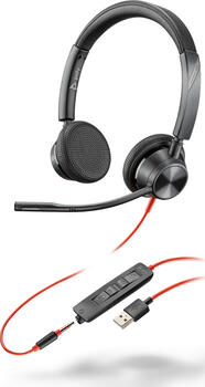 Plantronics Blackwire 3325, Microsoft, USB-A, On-Ear Headset