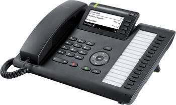 Unify OpenScape Desk Phone CP400 schwarz, VoIP-Telefon (schnurgebunden), Anruferanzeige, Freisprecheinrichtung