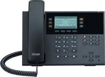 Auerswald COMfortel D-210 schwarz, VoIP-Telefon Anruferanzeige, Freisprecheinrichtung, Wideband, SIP