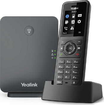 Yealink W77P, VoIP-Telefon (schnurlos), Anruferanzeige, Freisprecheinrichtung, Wideband, SIP (10 Accounts)