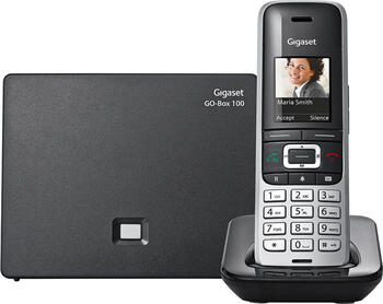 Gigaset Premium 100A GO platin/schwarz, Analogtelefon (schnurlos), VoIP-Telefon (schnurlos), Anruferanzeige Gigaset Premium 100A GO platin/schwarz, Analogtelefon (schnurlos), VoIP-Telefon (schnurlos), Anruferanzeige