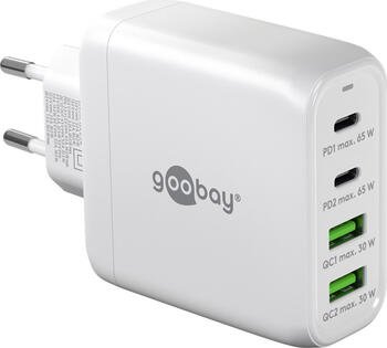 Goobay USB-C PD GaN Multiport-Schnellladegerät (68 W) weiß