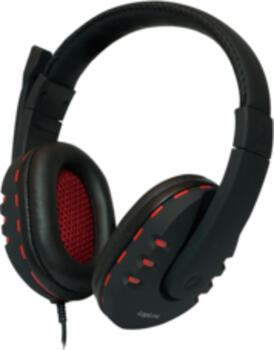 LogiLink HS0033 schwarz/rot Headset, Over-Ear, PC 