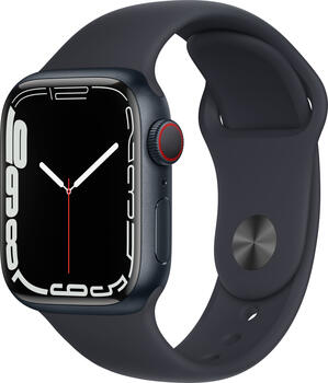 Apple Watch Series 7 (GPS + Cellular) 41mm Aluminium Mitternacht mit Sportarmband Mitternacht
