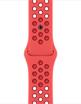 Apple Nike Sportarmband Regular für Apple Watch 41mm Bright Crimson/Gym Red