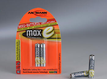 Ansmann NiMH Akku Micro AAA 800mAh maxE 2er Blister 