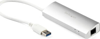 StarTech.com 3 Port mobiler USB 3.0 Hub plus, Gigabit Ethernet