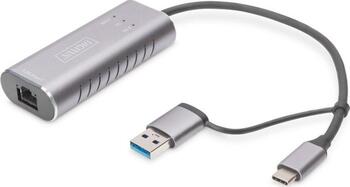 Digitus 2.5G Adapter LAN-Adapter, RJ-45, USB-C 3.0 [Stecker] 
