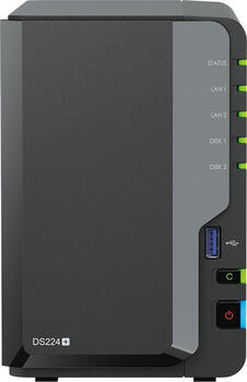 Synology DiskStation DS224+, 2GB RAM, 2x Gb LAN, bis zu 2 Laufwerke
